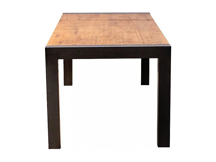 Table extensible 200 à 250 cm en bois d'acacia et métal - WORKSHOP