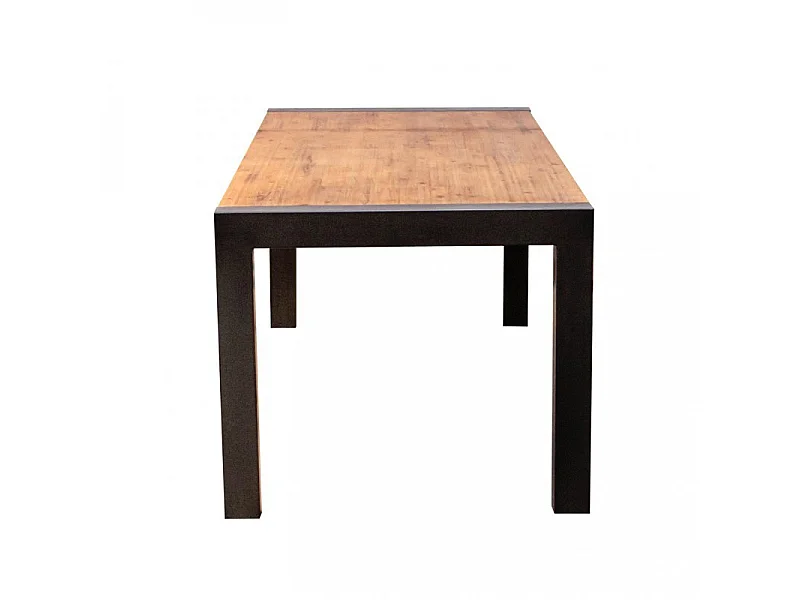 Table extensible 200 à 250 cm en bois d'acacia et métal - WORKSHOP