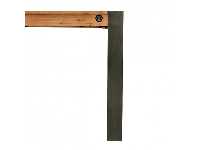 Table extensible 200 à 250 cm en bois d'acacia et métal - WORKSHOP