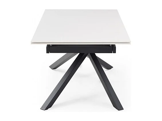 Table extensible 160/240 cm céramique blanc pied torsadé - OREGON 05