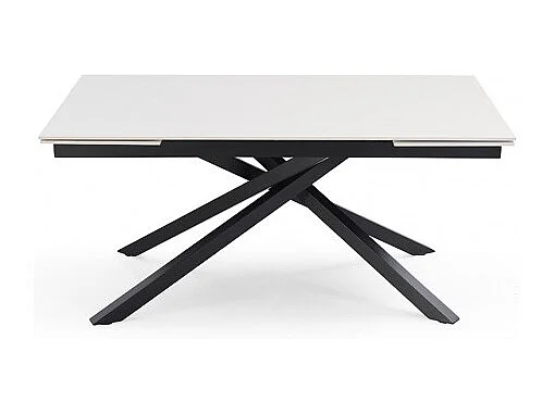 Table extensible 160/240 cm céramique blanc pied torsadé - OREGON 05