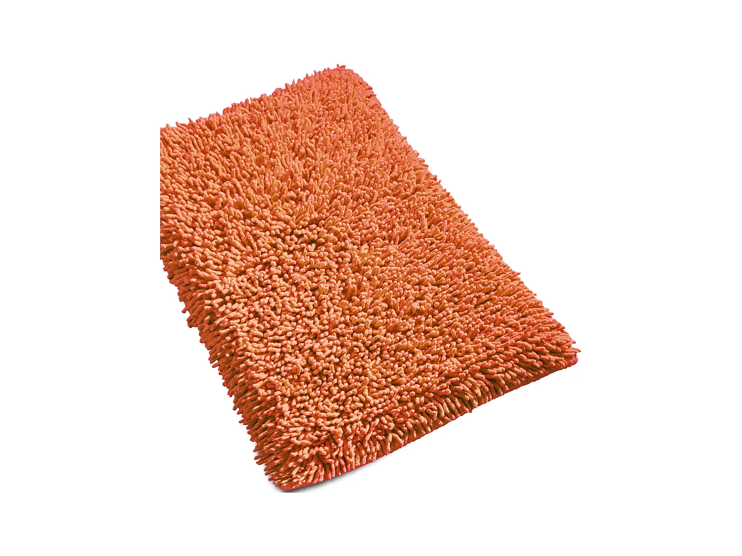 Tapis de bain 50x80 cm CHENILLE Orange Terracotta 1800 g/m2