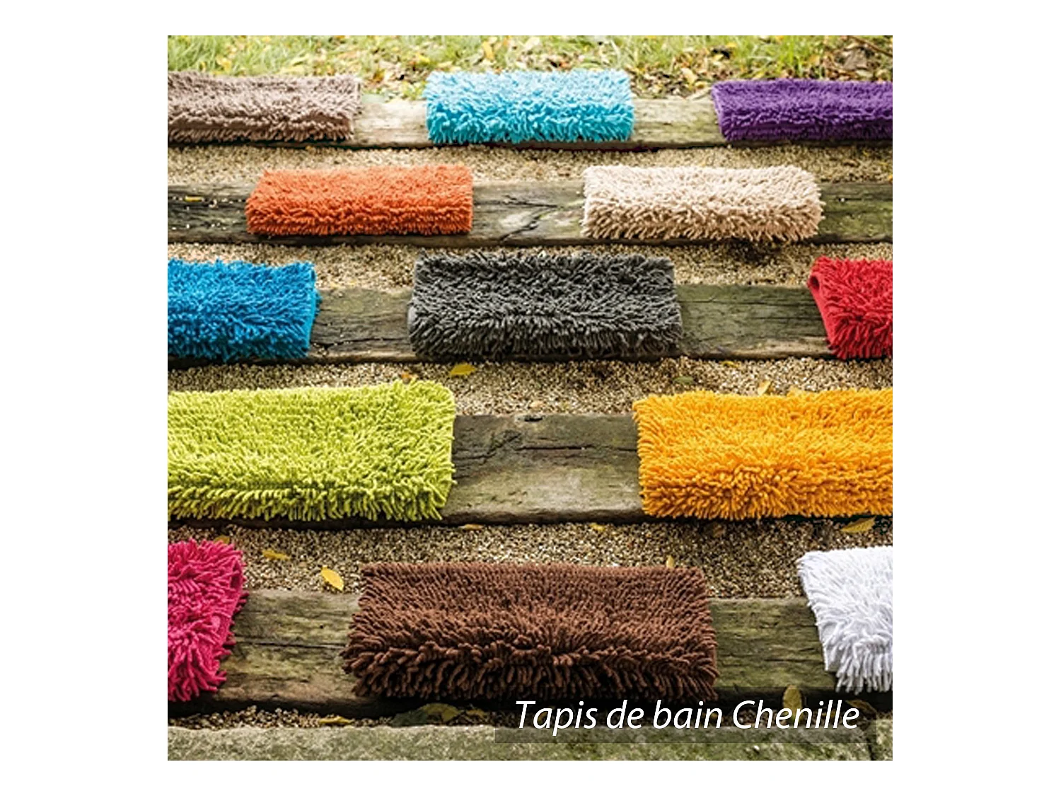 Tapis de bain 50x80 cm CHENILLE Pistache 1800 g/m2