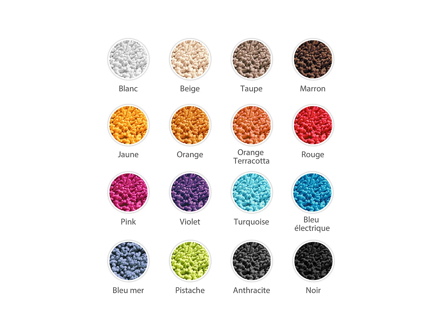 Tapis de bain 50x80 cm CHENILLE Pistache 1800 g/m2