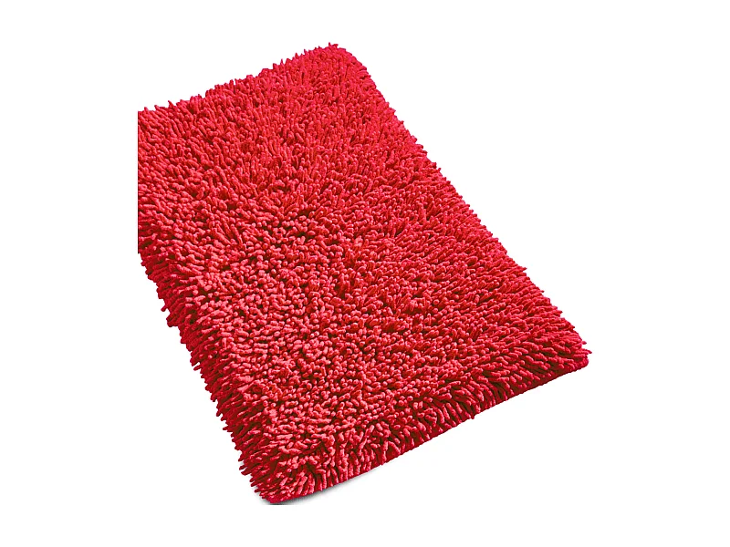 Tapis de bain 50x80 cm CHENILLE Rouge 1800 g/m2