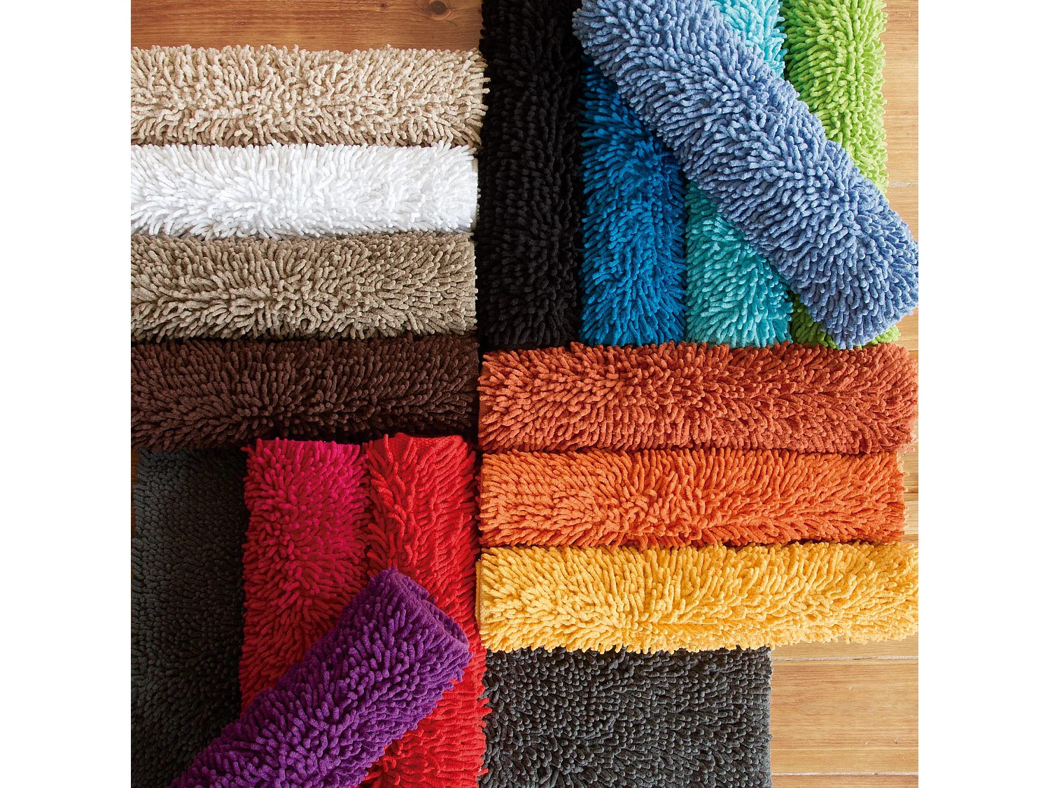 Tapis de bain 50x80 cm CHENILLE Orange 1800 g/m2