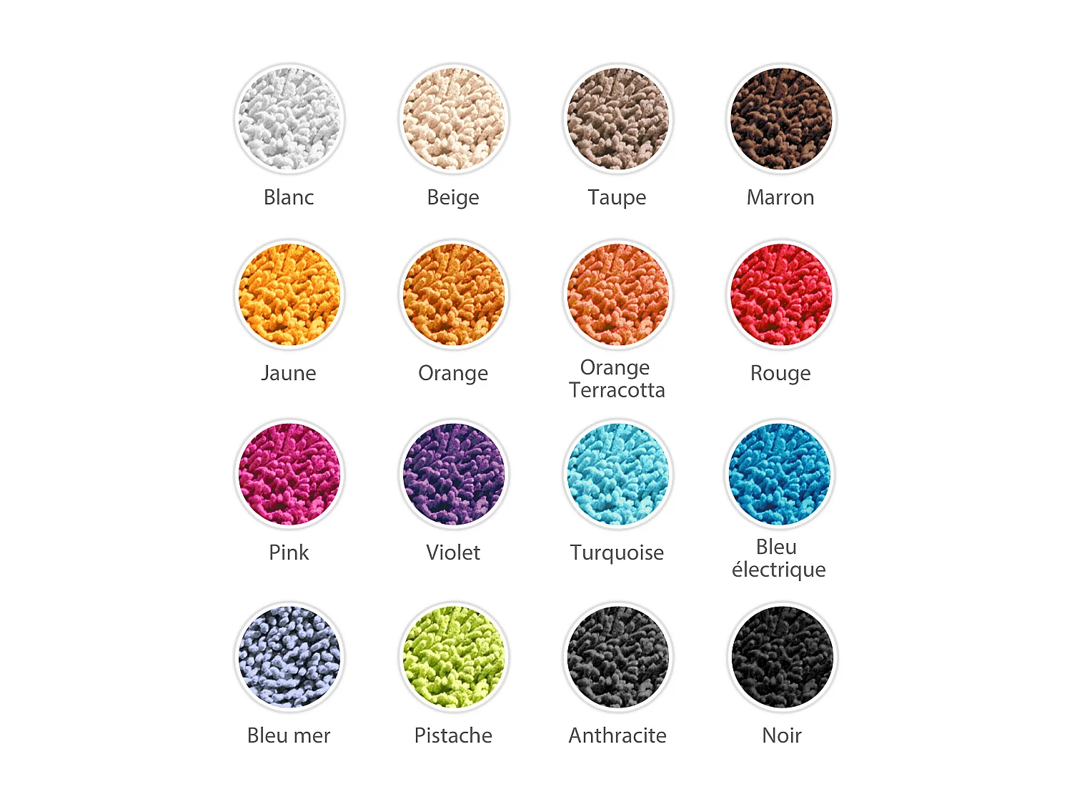 Tapis de bain 50x80 cm CHENILLE Anthracite 1800 g/m2