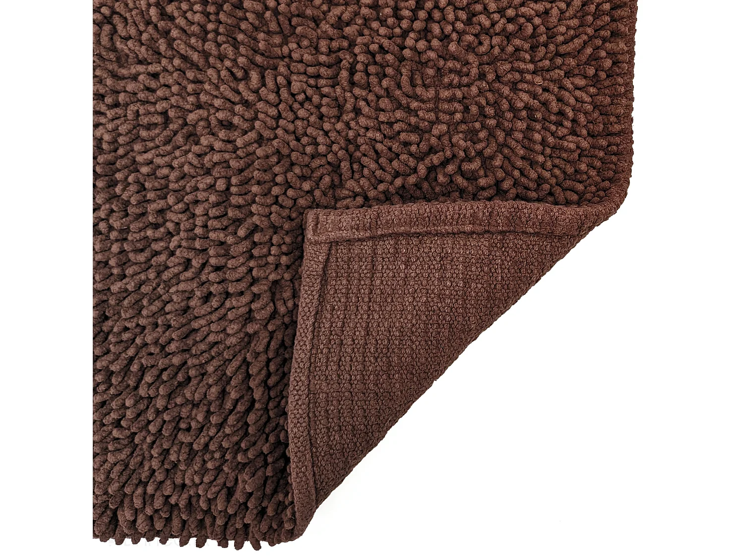 Tapis de bain 50x80 cm CHENILLE Marron 1800 g/m2