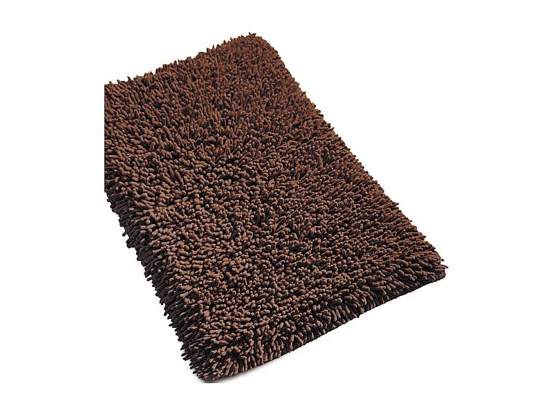 Tapis de bain 50x80 cm CHENILLE Marron 1800 g/m2