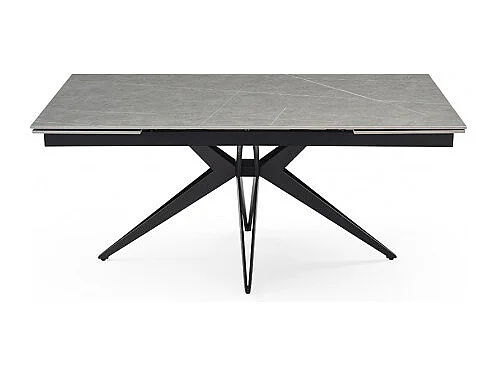 Table extensible 160/240 cm céramique gris marbré pied étoile - ARIZONA 06