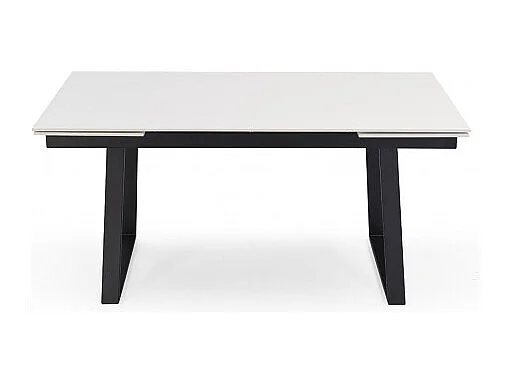 Table extensible 160/240 cm céramique blanc pieds luge - OREGON 02