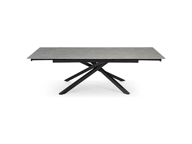 Table extensible 160/240 cm céramique gris marbré pied torsadé - ARIZONA 05