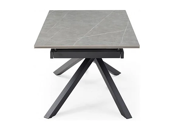 Table extensible 160/240 cm céramique gris marbré pied torsadé - ARIZONA 05
