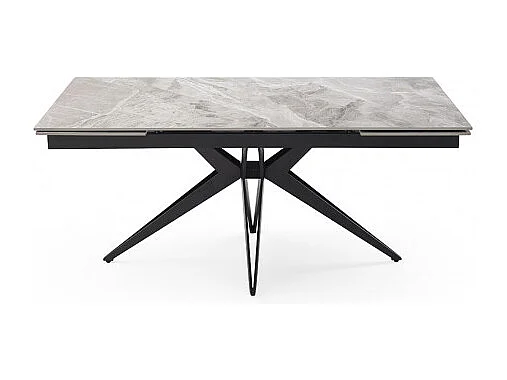 Table extensible 160/240 cm céramique gris marbré pied étoile - DAKOTA 06