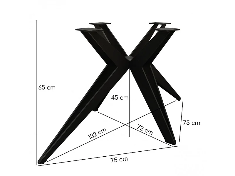 Table extensible 160/240 cm céramique gris marbré pied étoile - DAKOTA 06