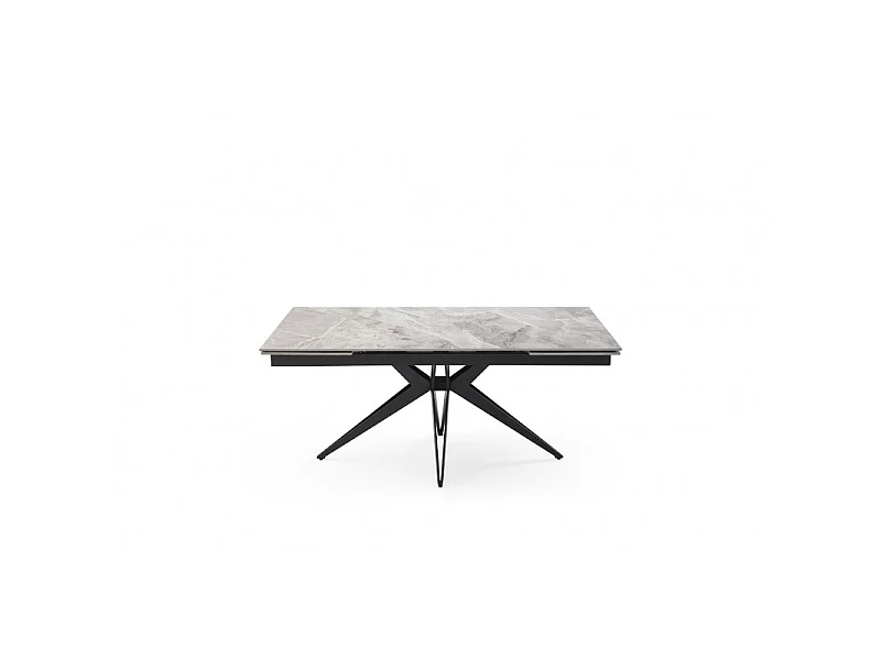 Table extensible 160/240 cm céramique gris marbré pied étoile - DAKOTA 06