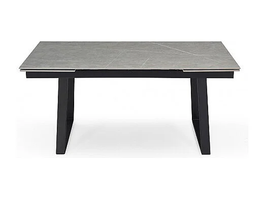 Table extensible 160/240 cm céramique gris marbré pied luge - ARIZONA 02