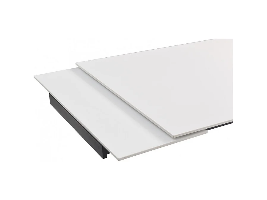 Table extensible 160/240 cm céramique blanc pied étoile - OREGON 06