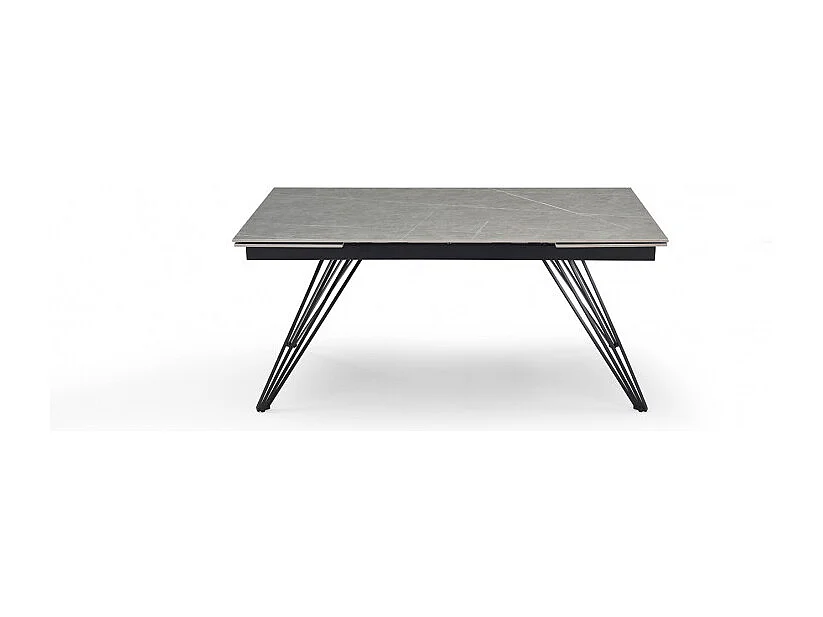Table extensible 160/240 cm céramique gris marbré pied filaire - ARIZONA 01