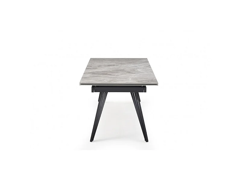Table extensible 160/240 cm céramique gris marbré pied filaire - DAKOTA 01