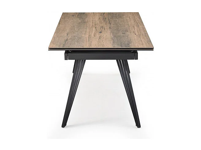 Table extensible 160/240 cm céramique effet bois pieds filaires - TEXAS 01