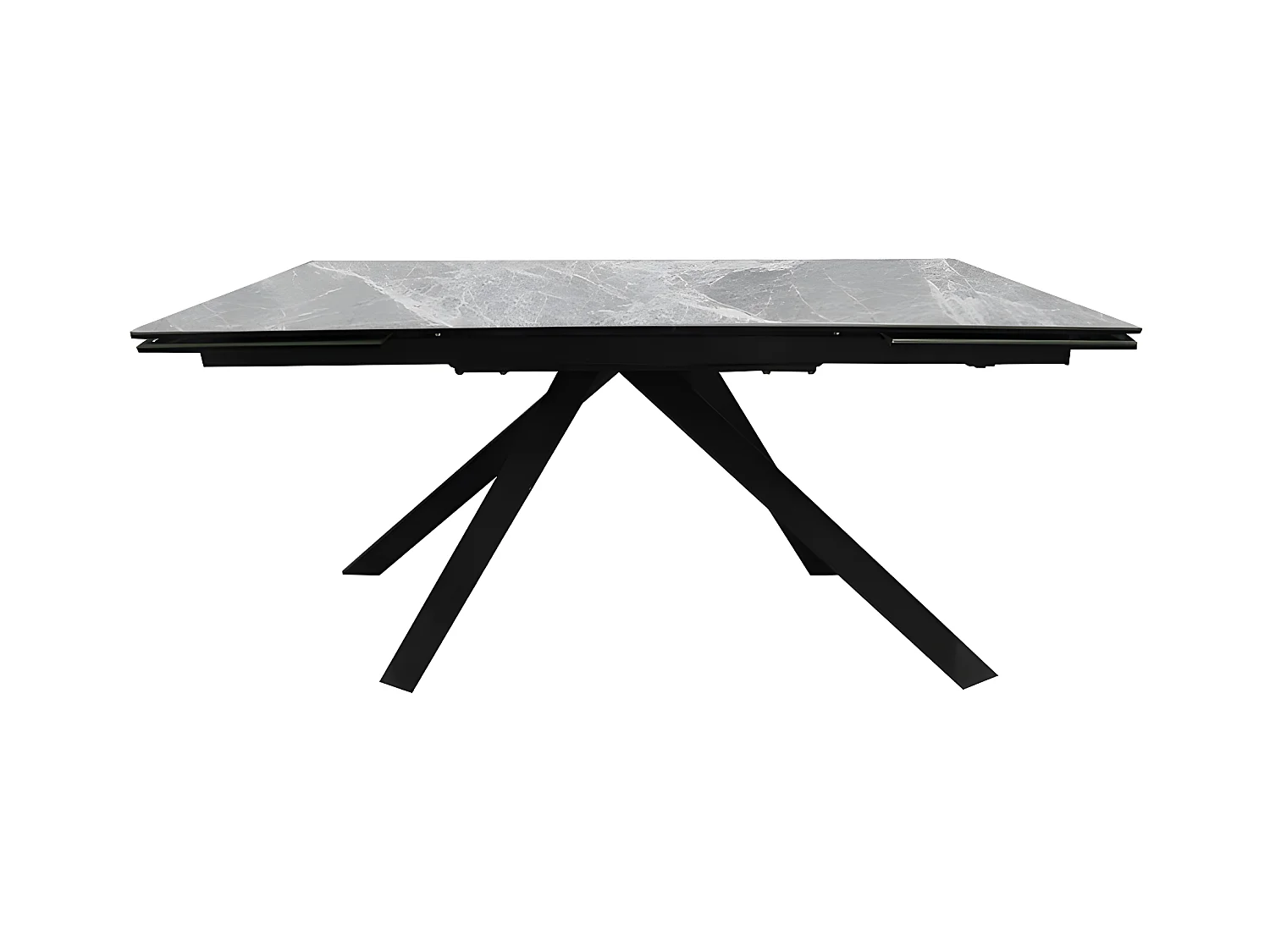 Table extensible 160 à 240 cm céramique gris marbré - CASSANDRA