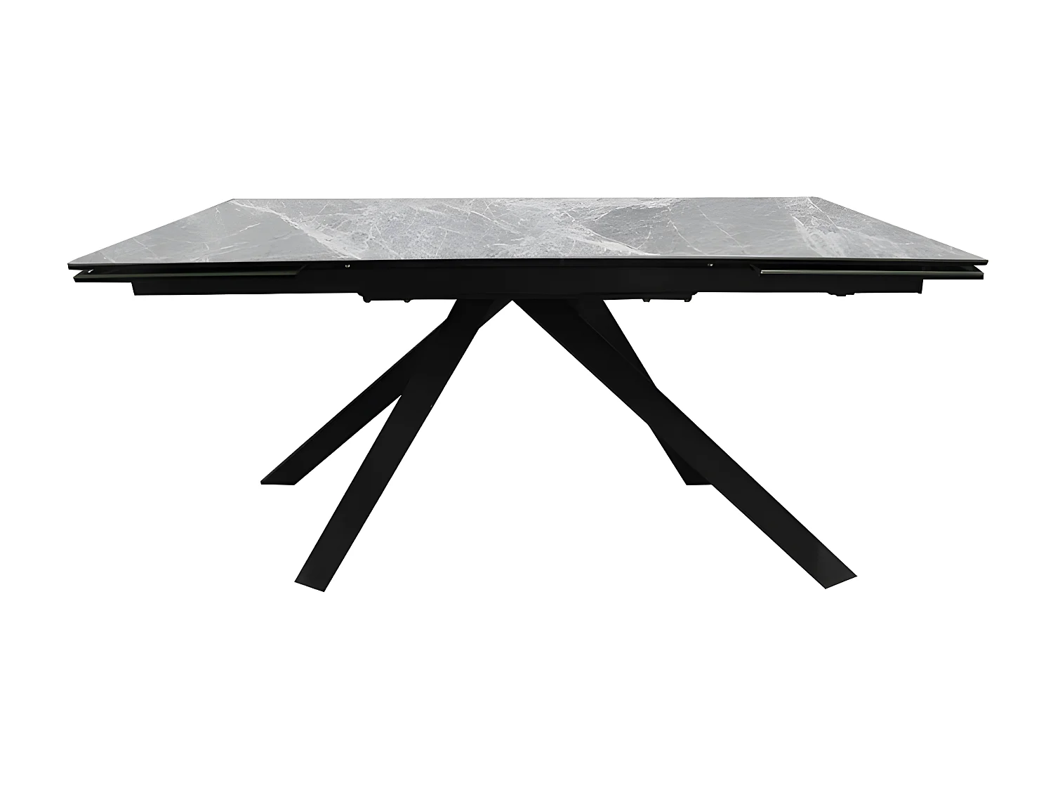 Table extensible 160 à 240 cm céramique gris marbré - CASSANDRA