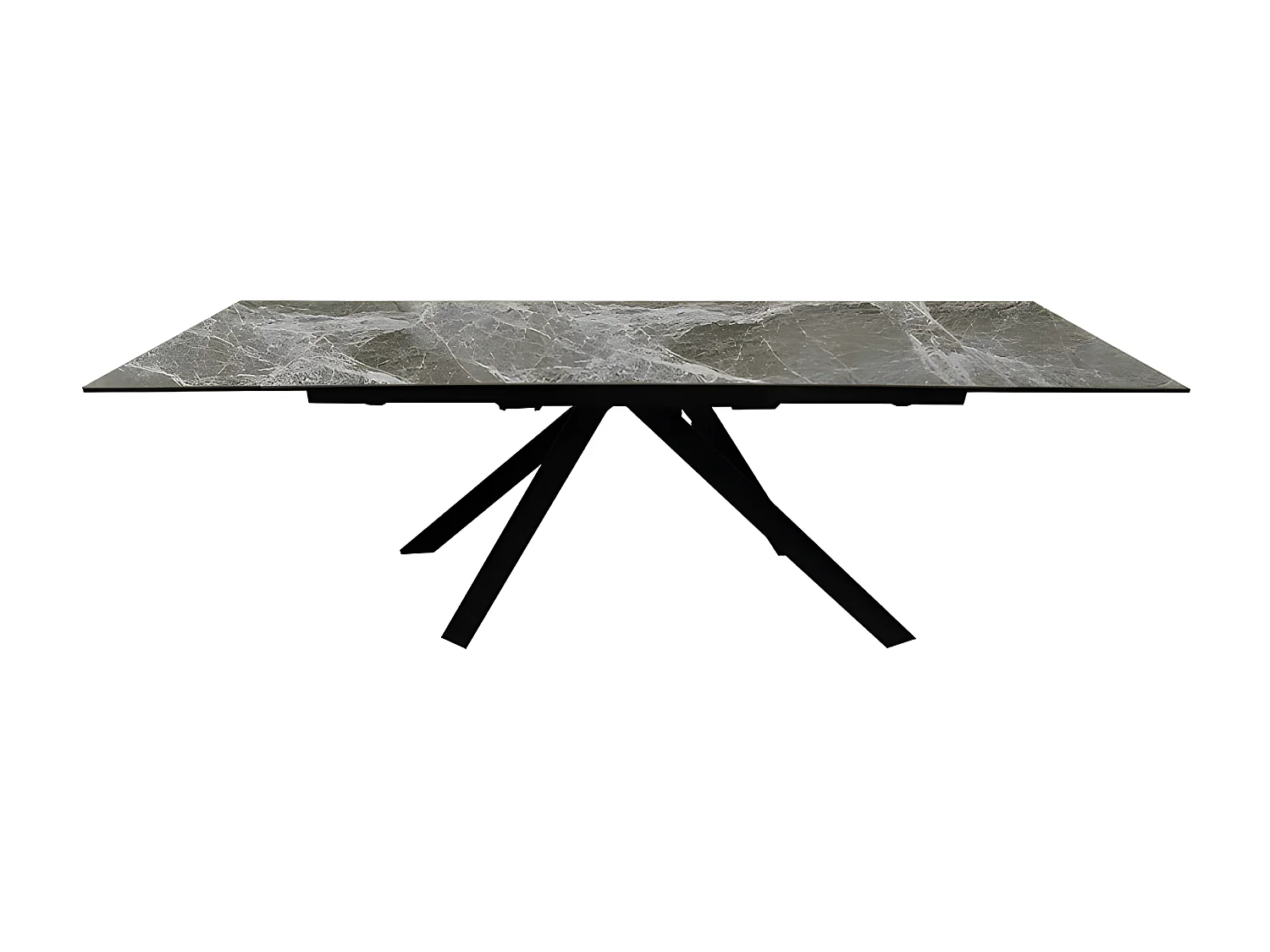 Table extensible 160 à 240 cm céramique gris marbré - CASSANDRA