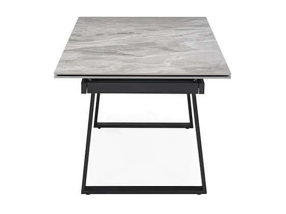 Table extensible 160/240 cm céramique gris marbré pied luge - DAKOTA 02