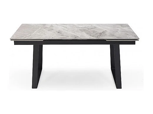 Table extensible 160/240 cm céramique gris marbré pied luge - DAKOTA 02