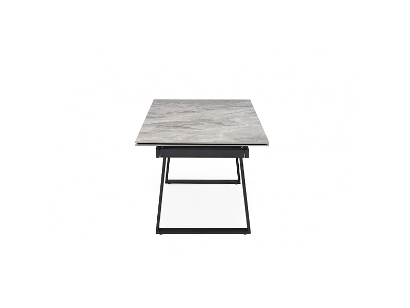 Table extensible 160/240 cm céramique gris marbré pied luge - DAKOTA 02