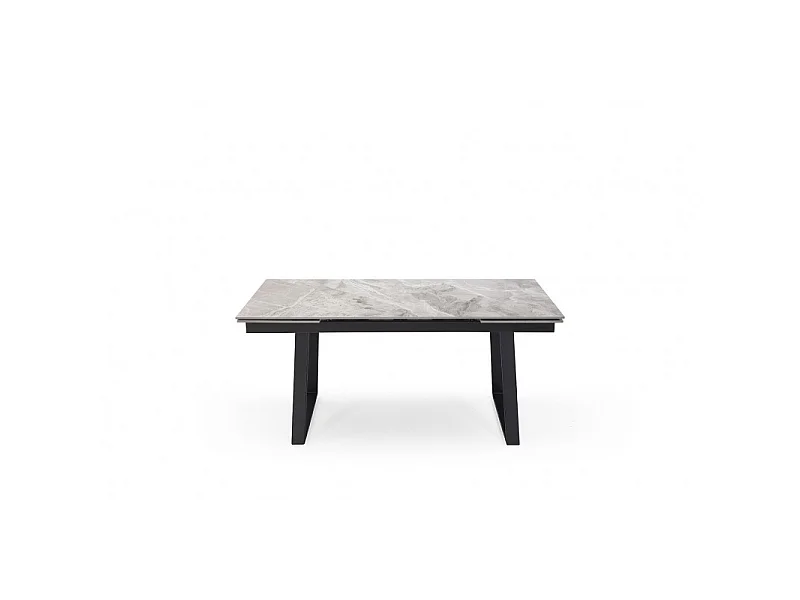 Table extensible 160/240 cm céramique gris marbré pied luge - DAKOTA 02