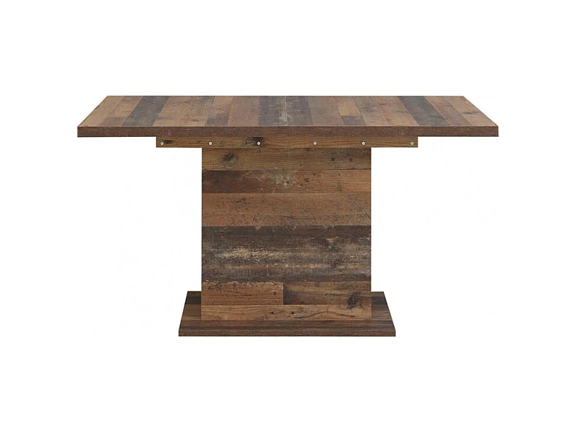 Table de repas extensible 160 à 200 cm décor bois vieilli - BUCK