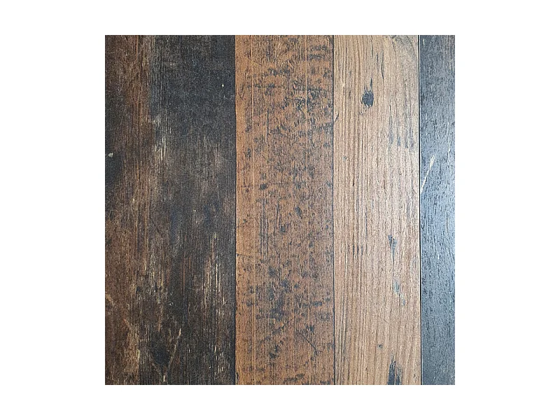 Table de repas extensible 160 à 200 cm décor bois vieilli - BUCK