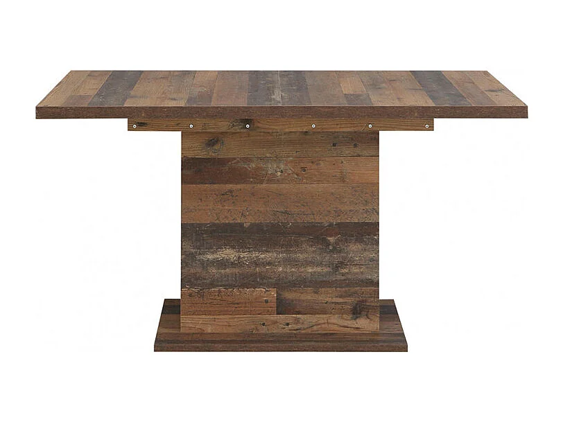 Table de repas extensible 160 à 200 cm décor bois vieilli - BUCK
