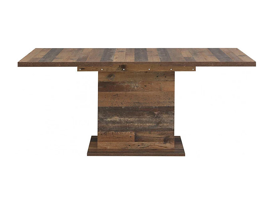 Table de repas extensible 160 à 200 cm décor bois vieilli - BUCK