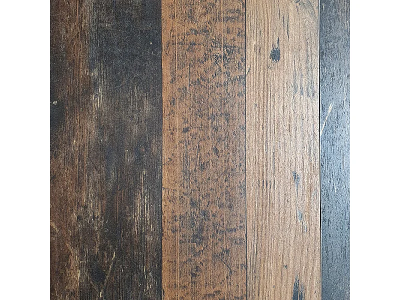 Table de repas extensible 160 à 200 cm décor bois vieilli - BUCK