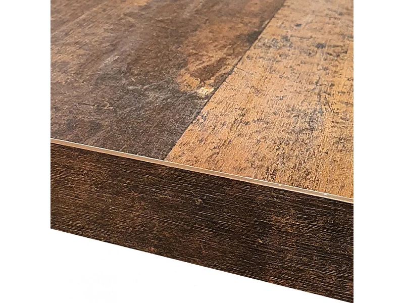 Table de repas extensible 160 à 200 cm décor bois vieilli - BUCK