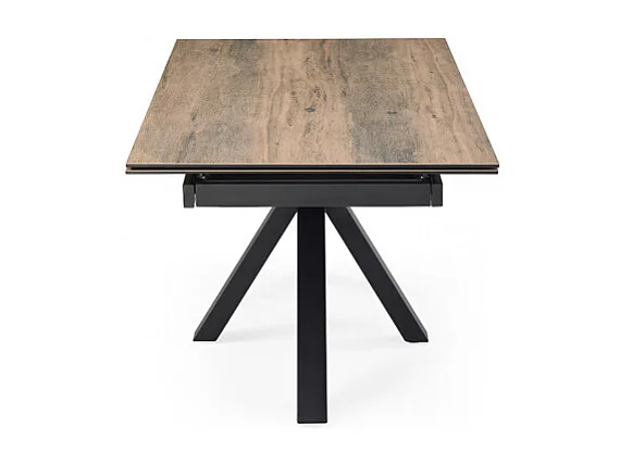 Table extensible 160/240 cm céramique effet bois pied croisé - TEXAS 04