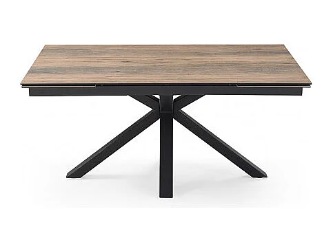 Table extensible 160/240 cm céramique effet bois pied croisé - TEXAS 04