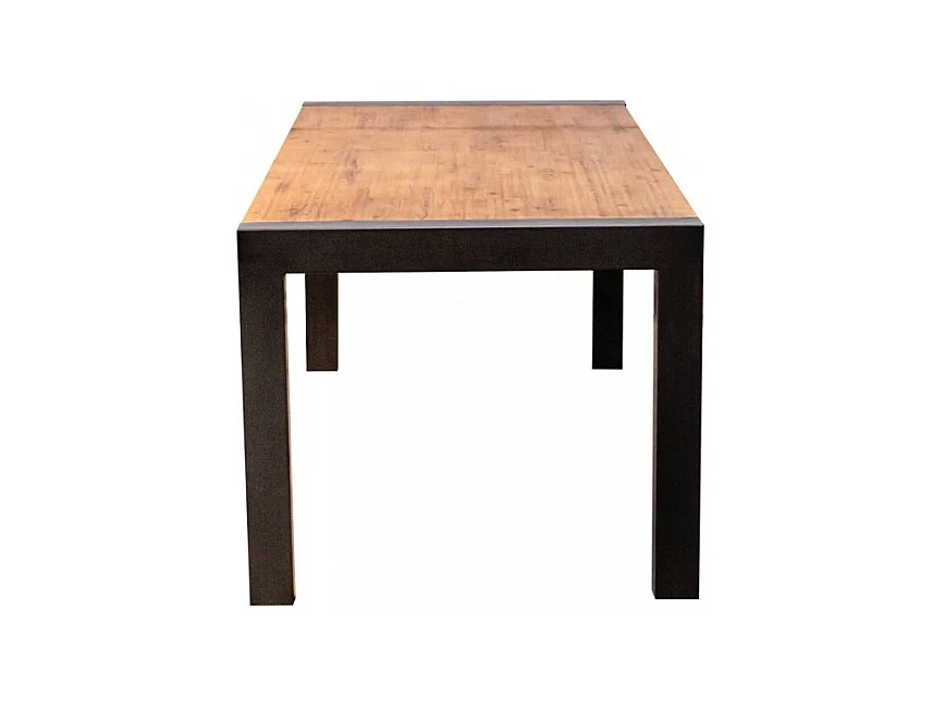 Table extensible 160 à 210 cm en bois d'acacia et métal - WORKSHOP