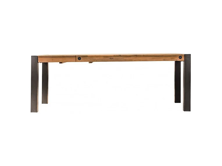 Table extensible 160 à 210 cm en bois d'acacia et métal - WORKSHOP