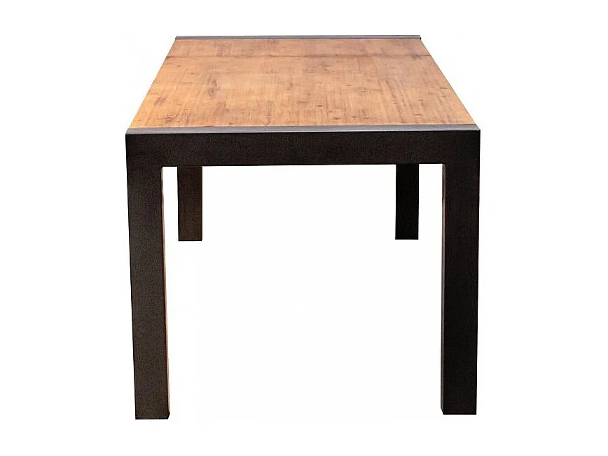 Table extensible 160 à 210 cm en bois d'acacia et métal - WORKSHOP