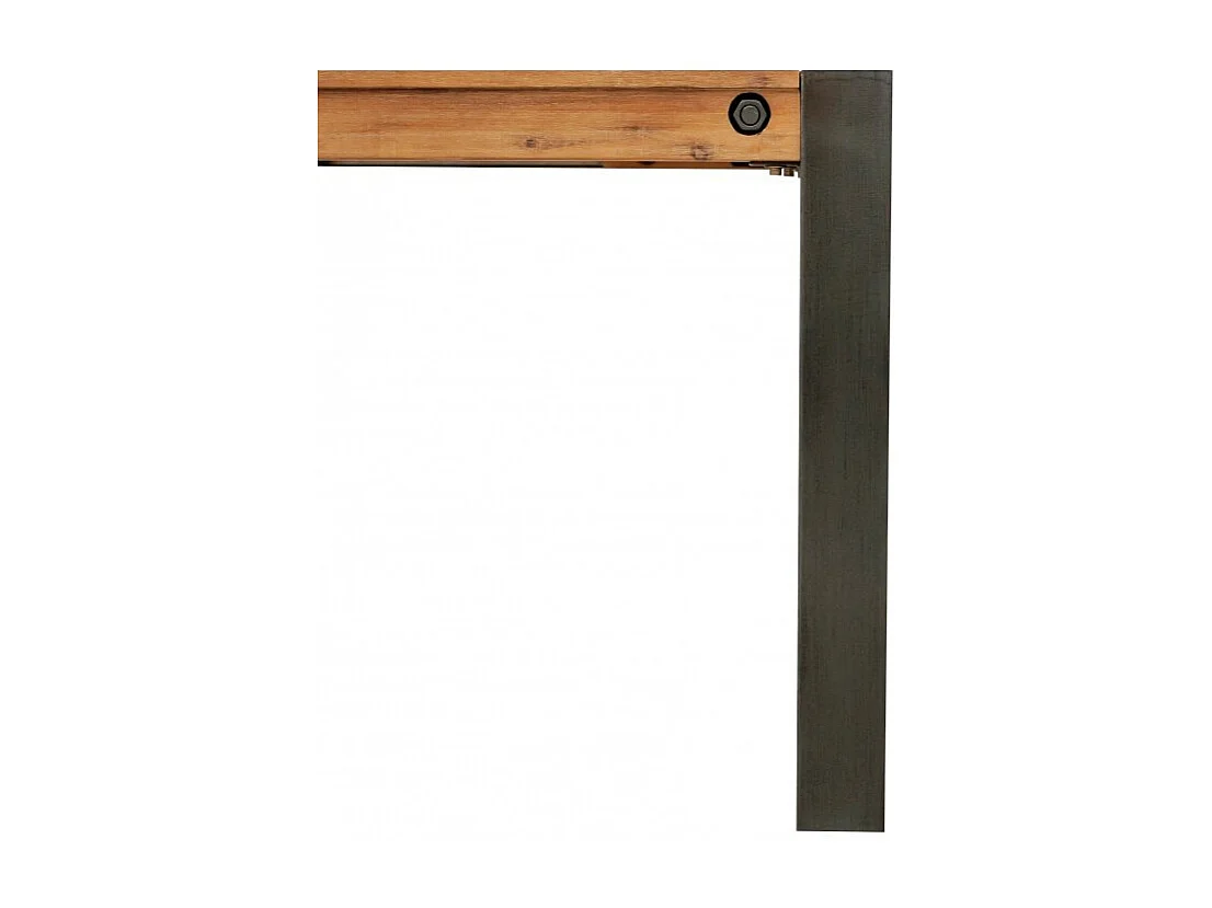 Table extensible 160 à 210 cm en bois d'acacia et métal - WORKSHOP