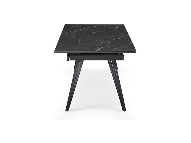Table extensible 160/240 cm céramique noir marbré pied filaire - INDIANA 01