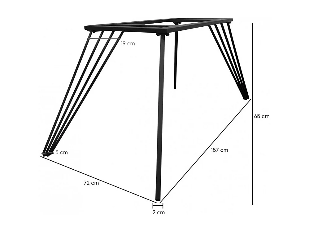 Table extensible 160/240 cm céramique noir marbré pied filaire - INDIANA 01