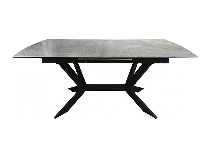 Table extensible 180 à 230 cm en céramique gris marbré - LUNA
