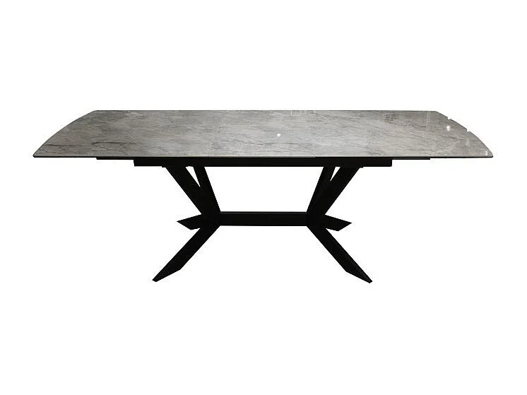 Table extensible 180 à 230 cm en céramique gris marbré - LUNA