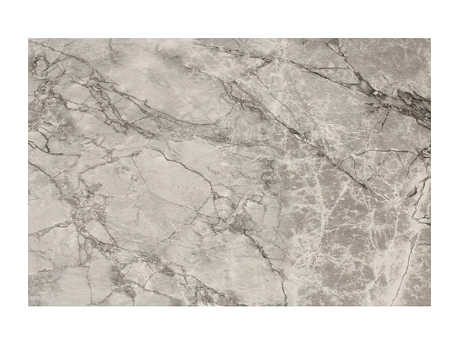 Table extensible 180 à 230 cm en céramique gris marbré - LUNA