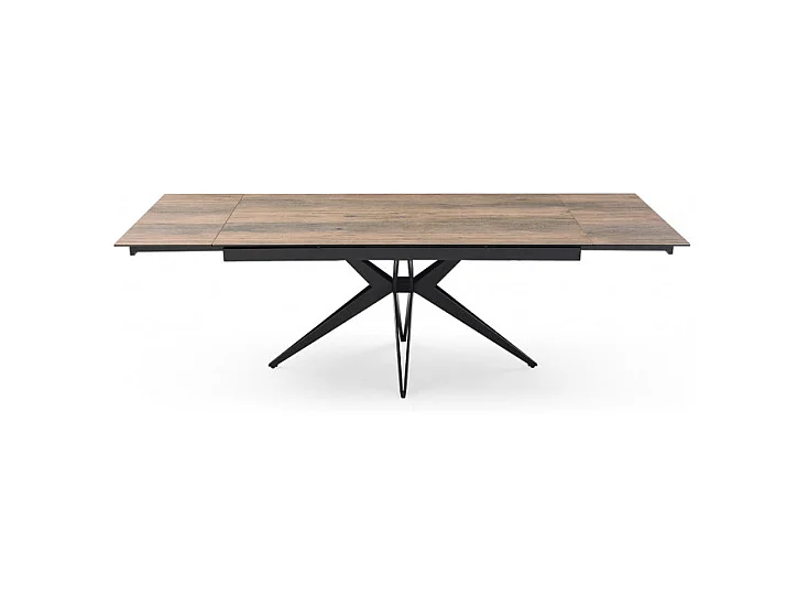 Table extensible 160/240 cm céramique effet bois pied étoile métal - TEXAS 06